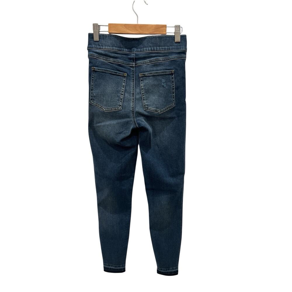 Spanx-Distressed Denim Legging Pull On Jeans Medium Wash XS Stretch New - Picture 5 of 6